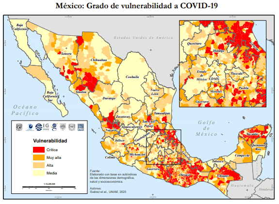 En total, 50 municipios de Puebla se encuentran en vulnerabilidad crítica frente a la pandemia por covid-19, de acuerdo con la UNAM.