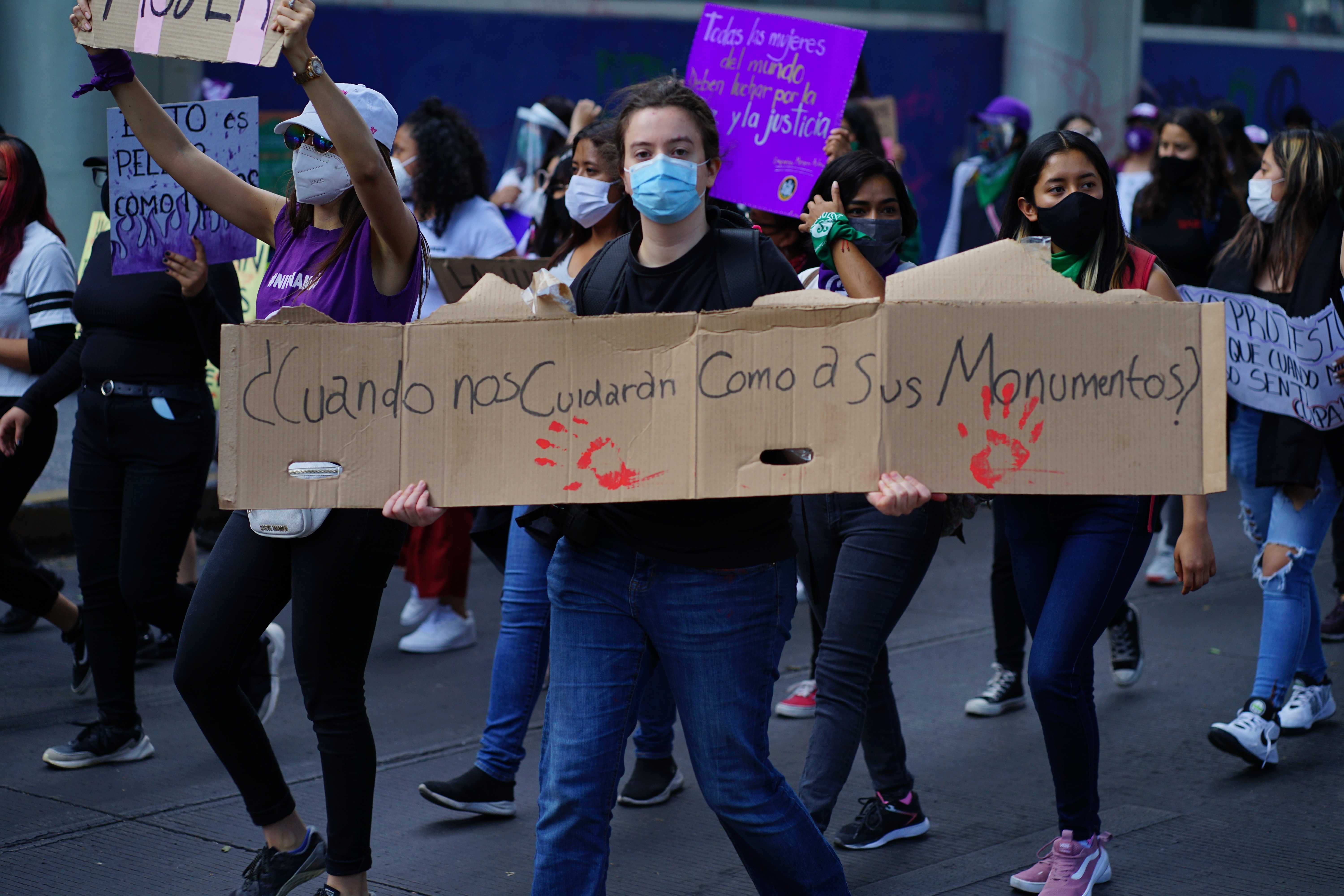 Mujeres Puebla marcha 8M