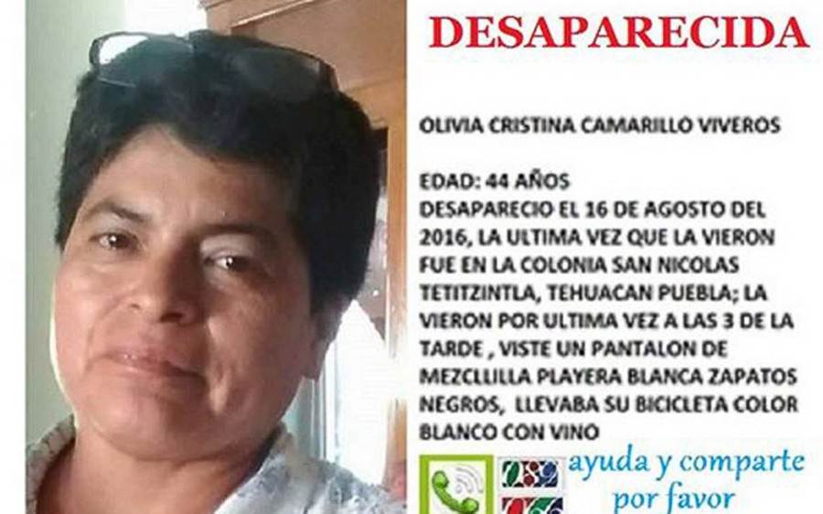 Entre las mujeres desaparecidas en Tehuacán se encuentra Olivia Cristina.