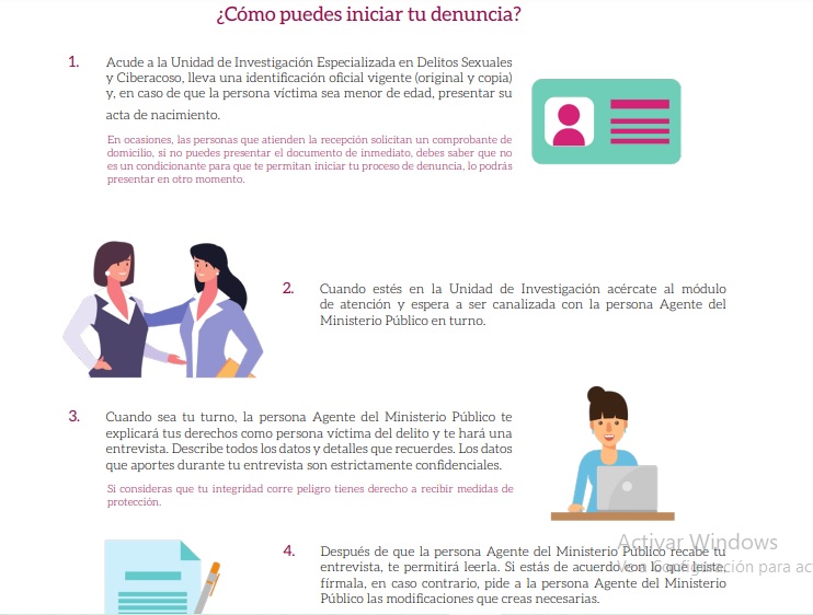 guía sobre cómo denunciar delitos sexuales en Puebla