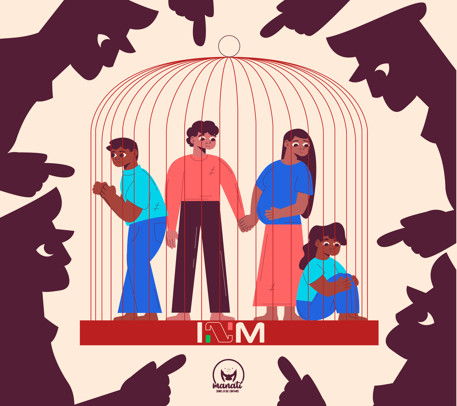 migrantes en puebla ilustración de portada