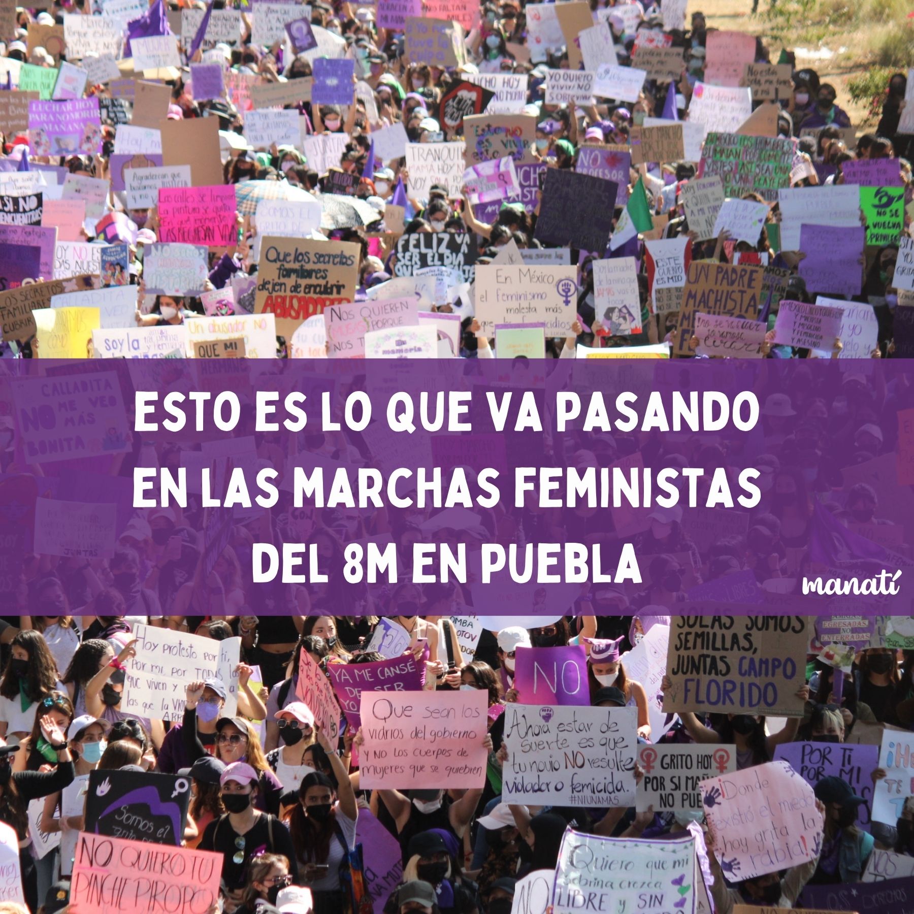 8M Marcha feminista puebla