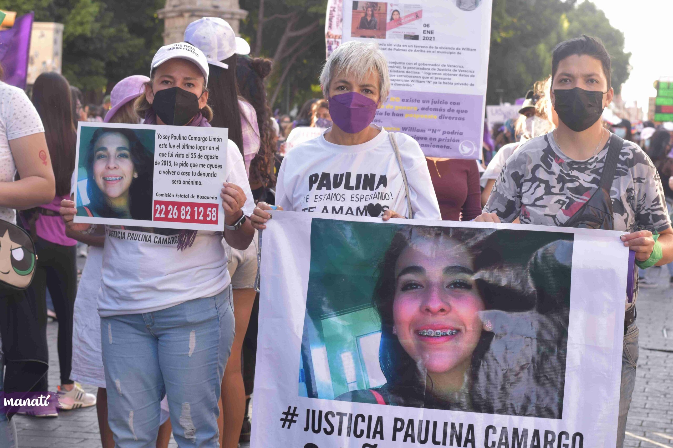 paulina camargo limón víctimas 8m Puebla marcha