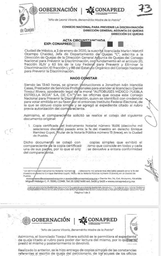 El caso de discriminación y abuso por parte de Estrella Roja Puebla ya es investigado por el CONAPRED. 