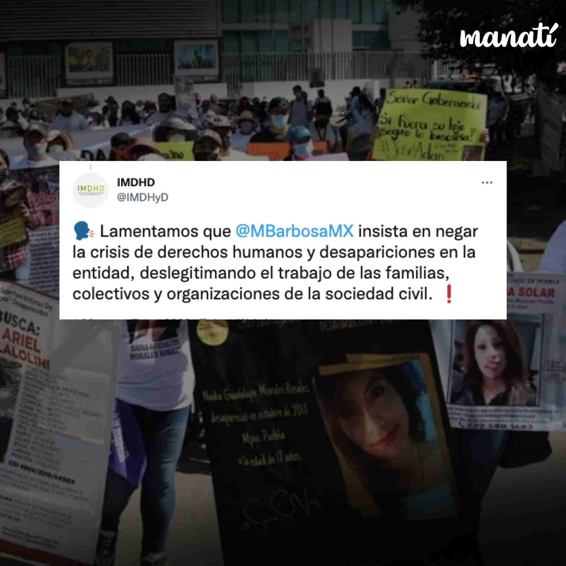 Gobierno de Puebla víctimas de desaparición