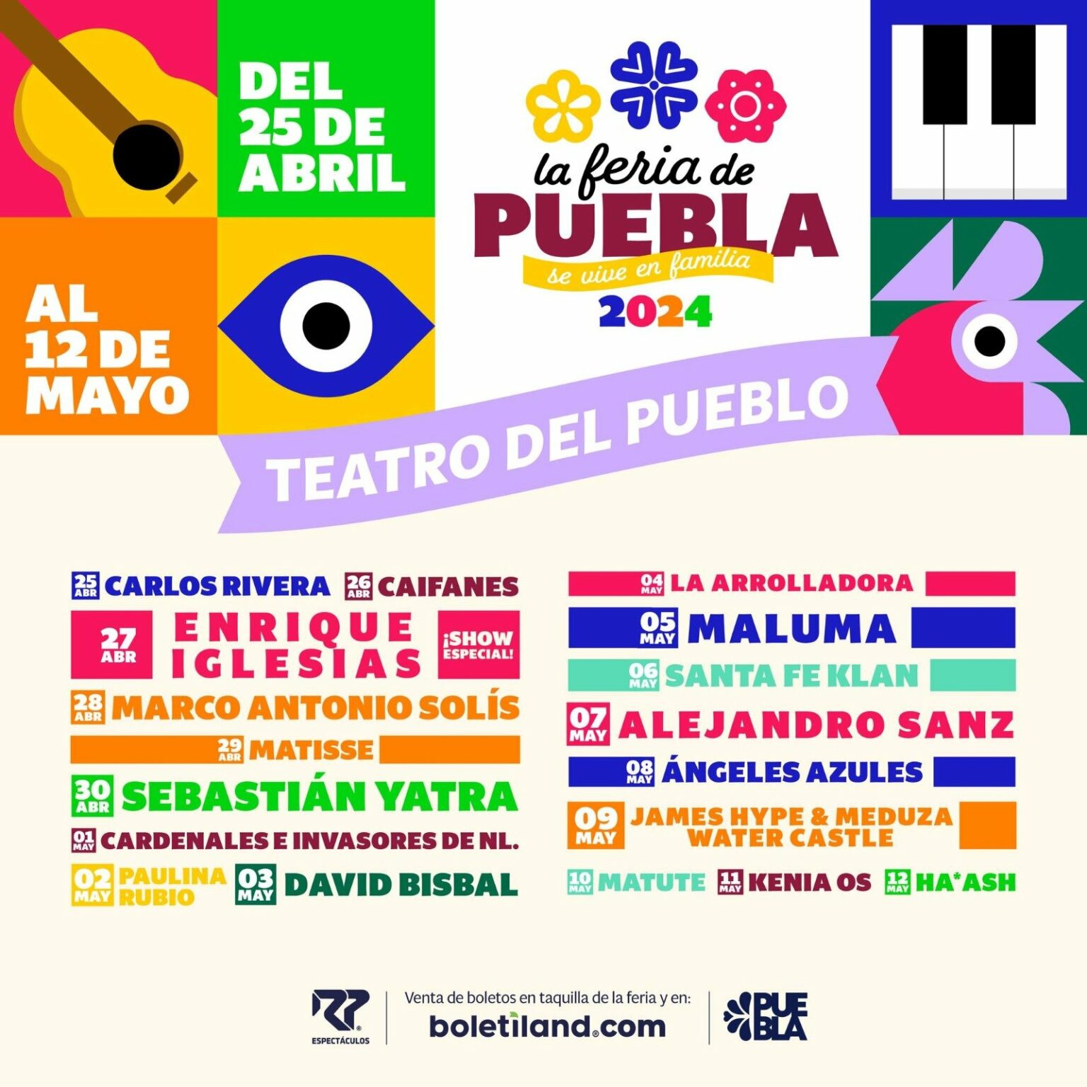 Feria De Puebla 2024: Esta Es La Cartelera Oficial