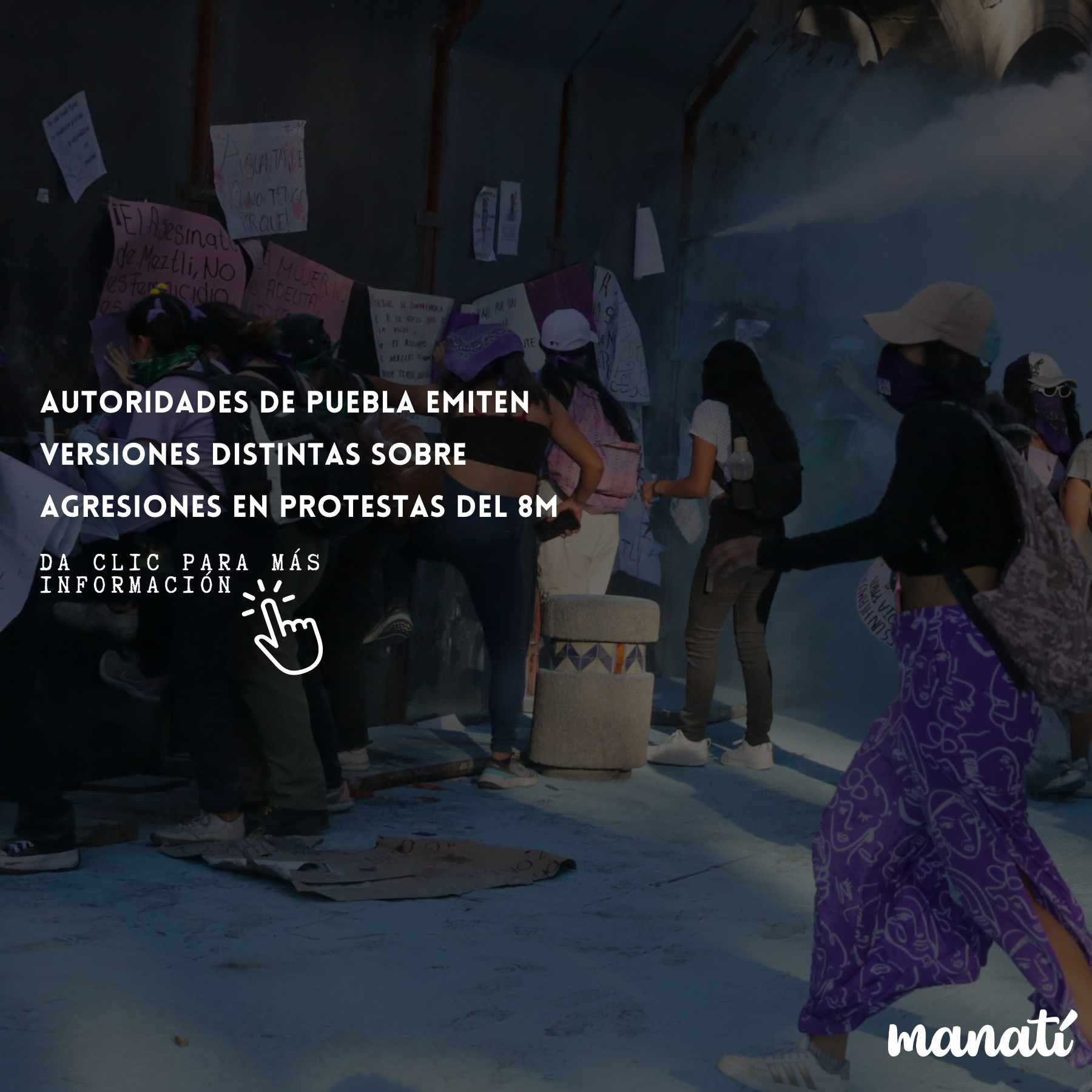 Autoridades de Puebla emiten versiones distintas sobre agresiones en protestas del 8M