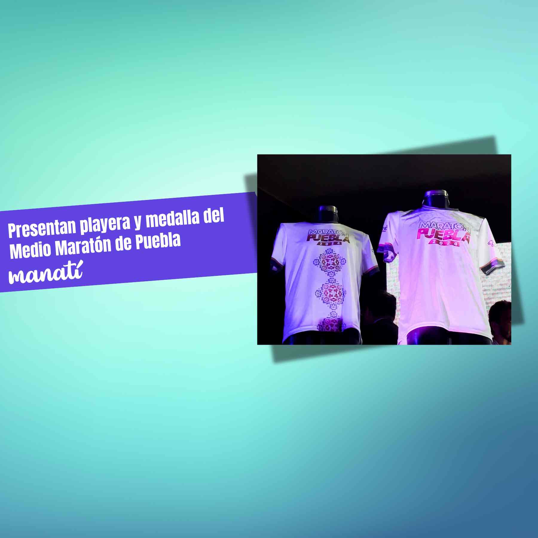 playera y medalla del medio maratón de puebla 2024