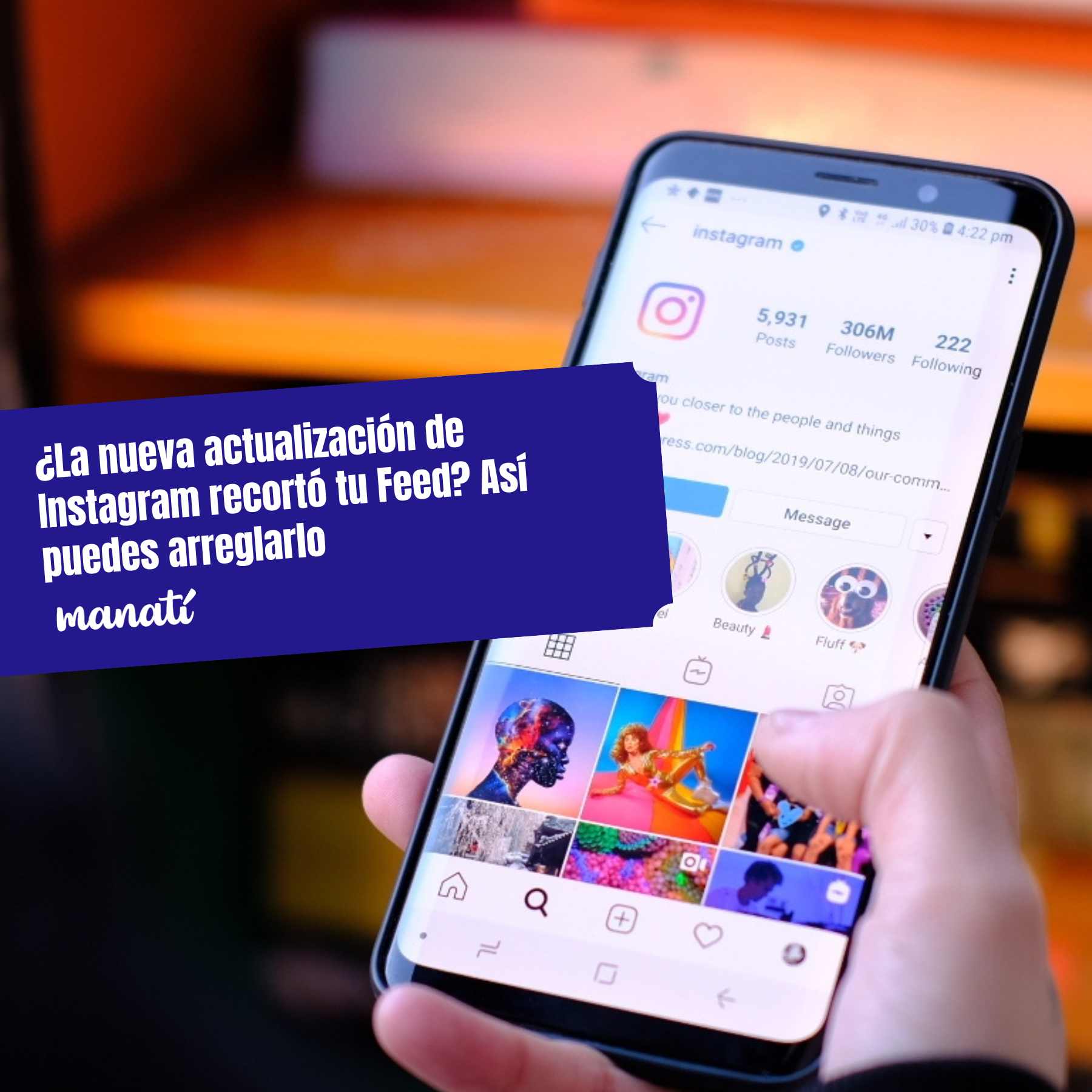 ajustar feed de instagram