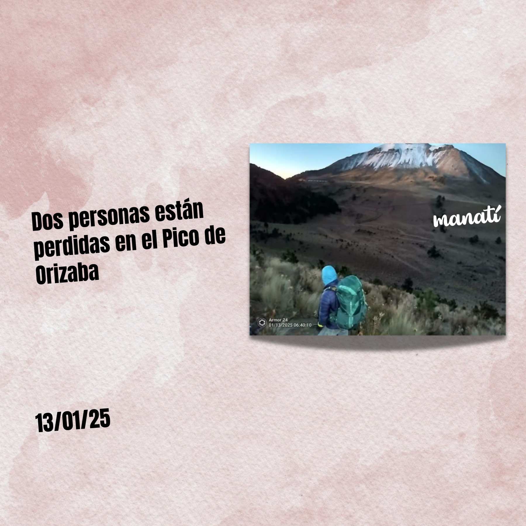 personas perdidas en el pico de orizaba