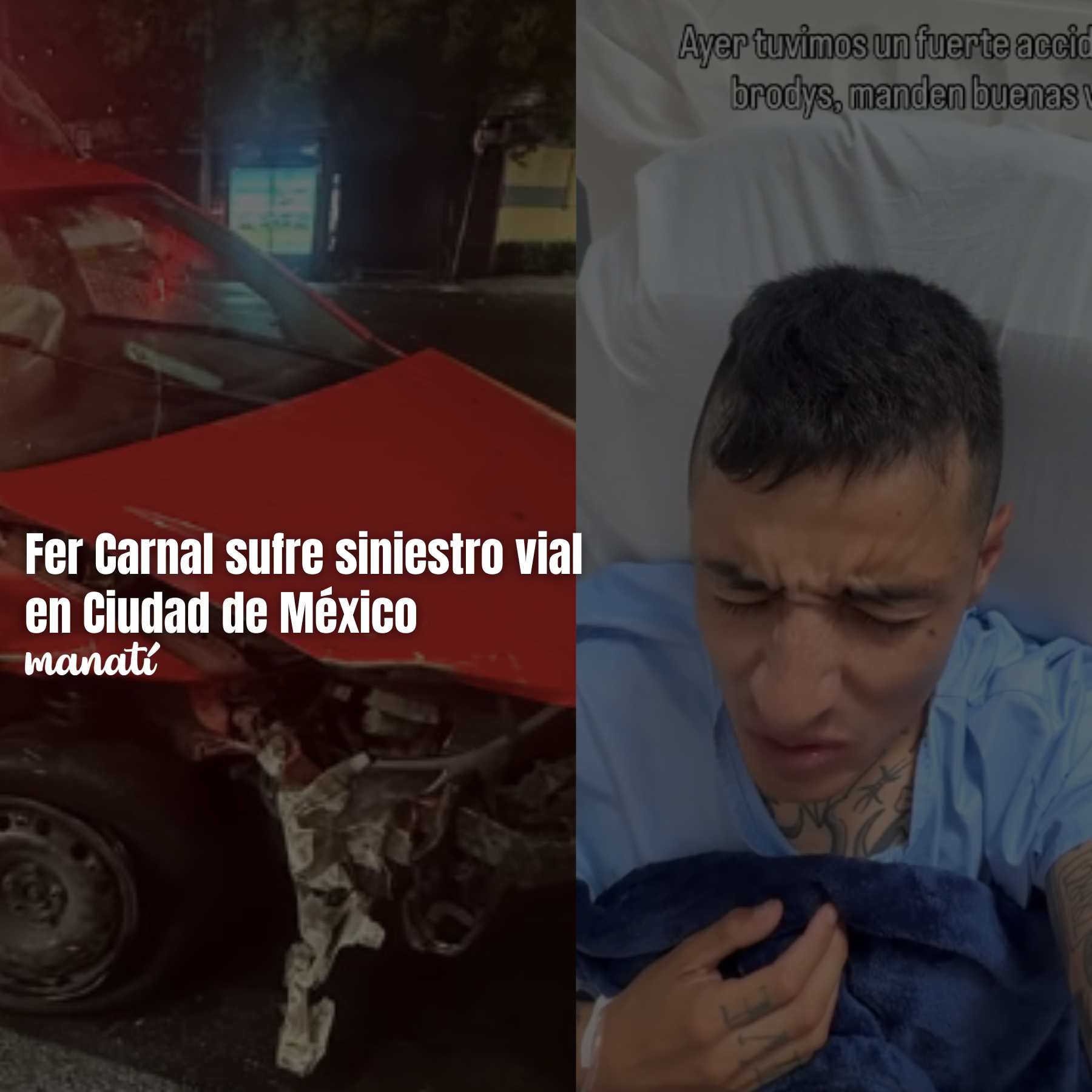 Fer Carnal sufre siniestro vial en Ciudad de México