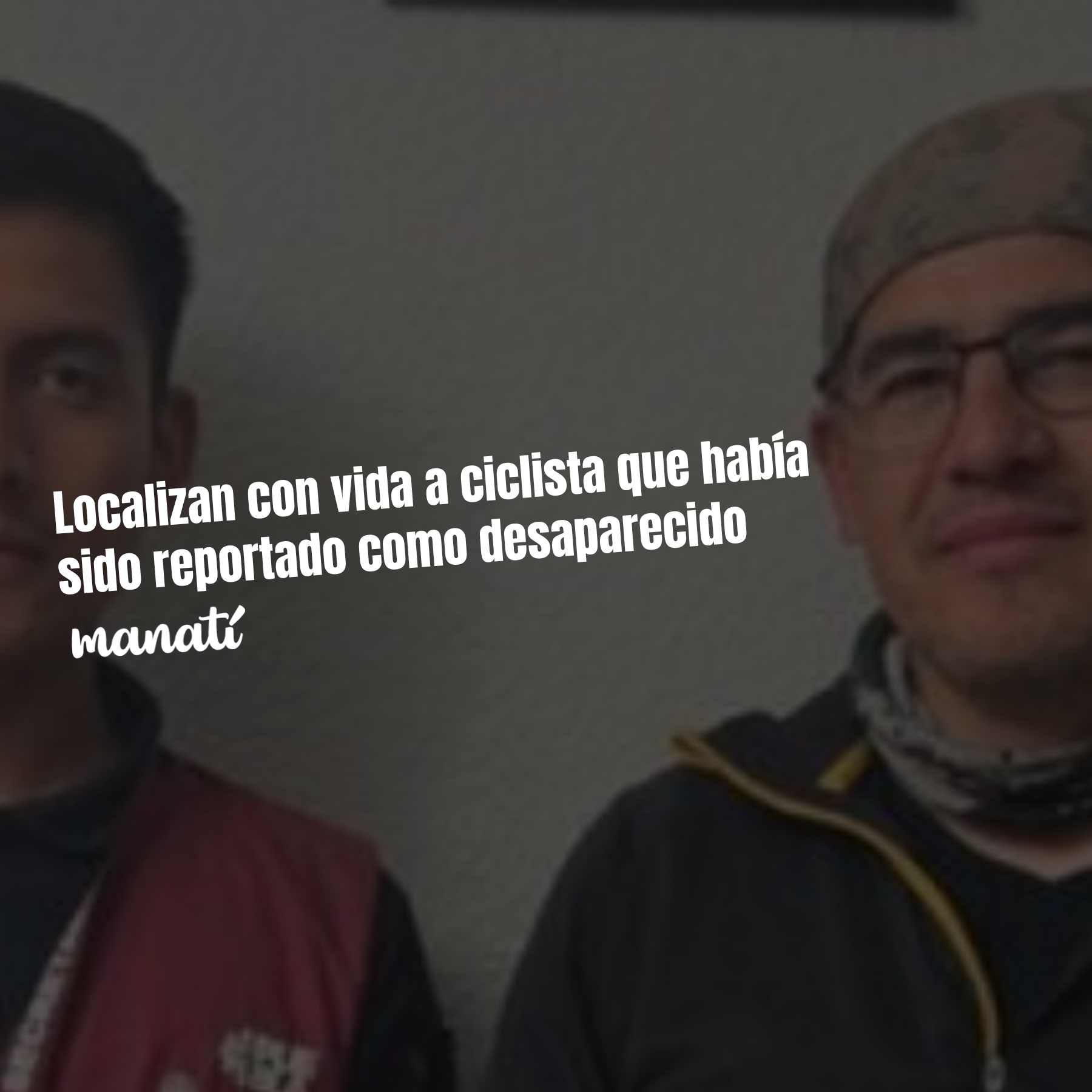 Localizan con vida a ciclista desaparecido