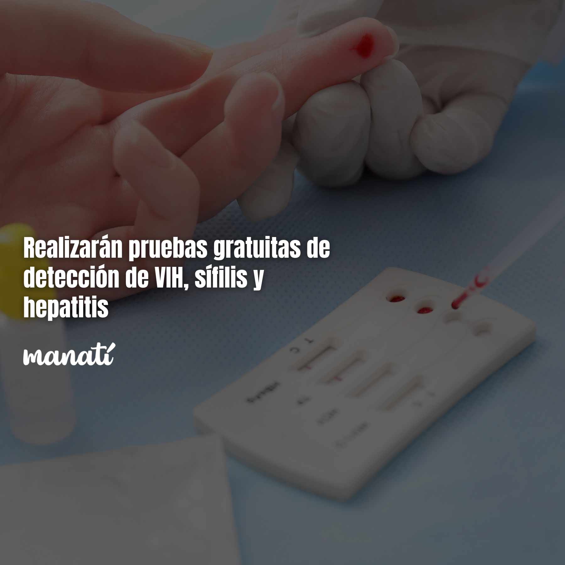 Realizarán pruebas gratuitas de detección de VIH, sífilis y hepatitis