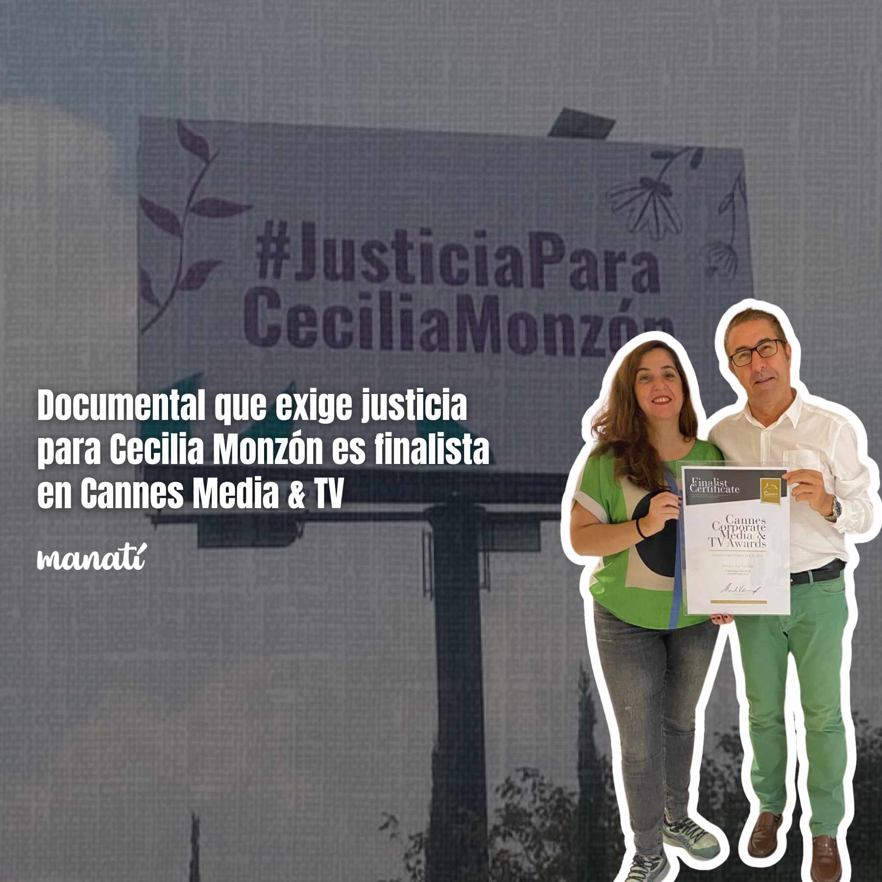 Documental que exige justicia para Cecilia Monzón es finalista en Cannes Media & TV