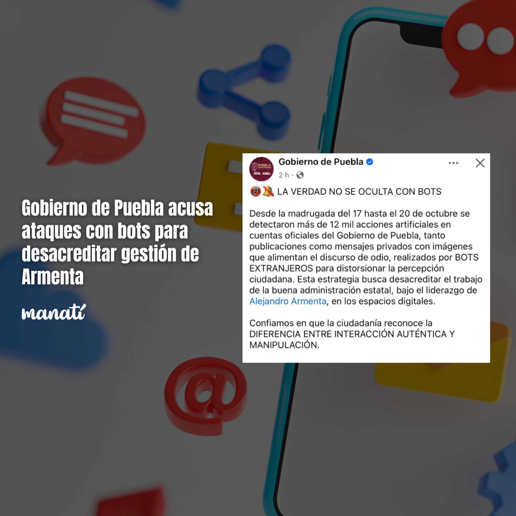 gobierno de puebla acusa ataques con bots