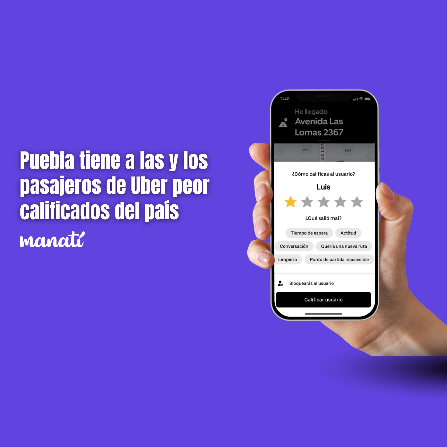 Puebla tiene a las y los pasajeros de Uber peor calificados del país; le siguen Ciudad de México y Guadalajara, reveló la empresa.
