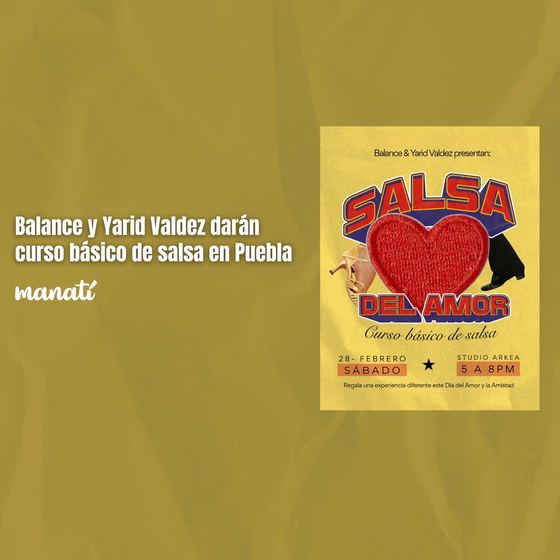 Balance y Yarid Valdez darán curso básico de salsa en Puebla