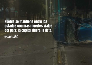 Puebla se mantiene entre los estados con más muertes viales del país; la capital encabeza los casos a nivel nacional